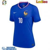 France Kylian Mbappe #10 Replica Home Shirt Ladies Euro 2024 Short Sleeve